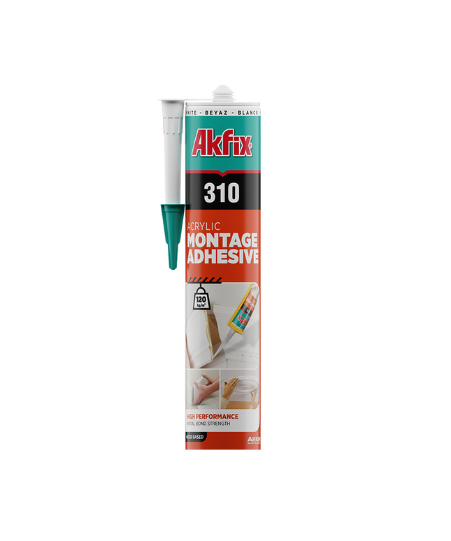 Akfix 310 Acrylic Montage Adhesive – 310ml Water-Based Strong Construction Glue