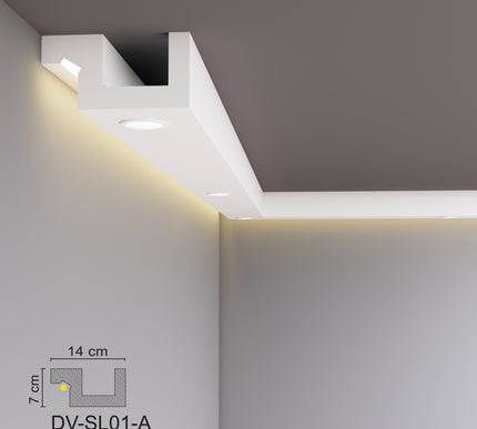 Decovision Xps Extruded Polystyrene Led Coving Cornice Molding Trim SL Series
