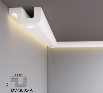 Decovision Xps Extruded Polystyrene Led Coving Cornice Molding Trim SL Series