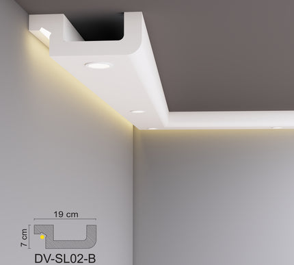 Decovision Xps Extruded Polystyrene Led Coving Cornice Molding Trim SL Series
