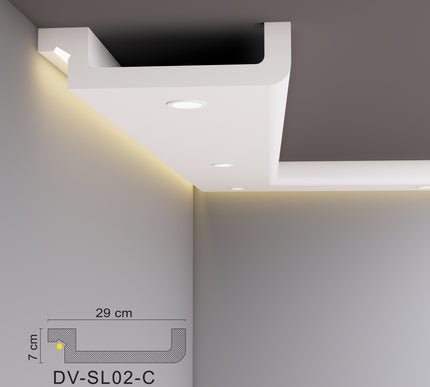 Decovision Xps Extruded Polystyrene Led Coving Cornice Molding Trim SL Series