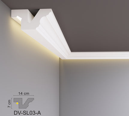 Decovision Xps Extruded Polystyrene Led Coving Cornice Molding Trim SL Series
