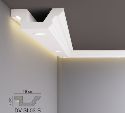 Decovision Xps Extruded Polystyrene Led Coving Cornice Molding Trim SL Series