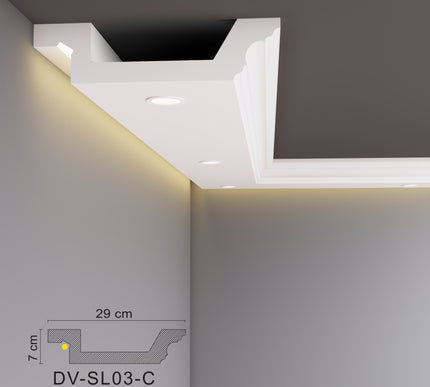 Decovision Xps Extruded Polystyrene Led Coving Cornice Molding Trim SL Series