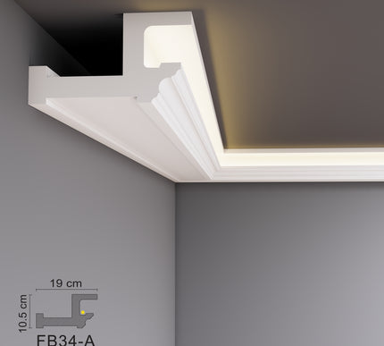 Decovision Xps Extruded Polystyrene Led Coving Cornice Molding Trim FB Series