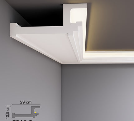Decovision Xps Extruded Polystyrene Led Coving Cornice Molding Trim FB Series