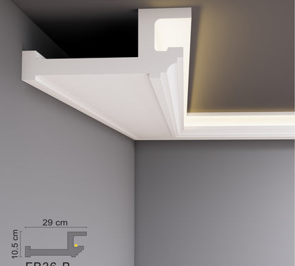 Decovision Xps Extruded Polystyrene Led Coving Cornice Molding Trim FB Series