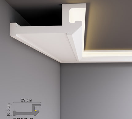 Decovision Xps Extruded Polystyrene Led Coving Cornice Molding Trim FB Series