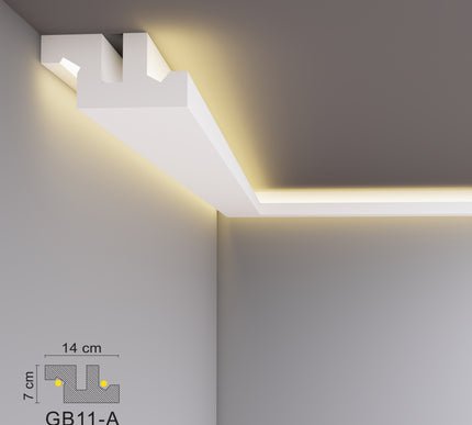 Decovision Xps Extruded Polystyrene Led Coving Cornice Molding Trim GB Series