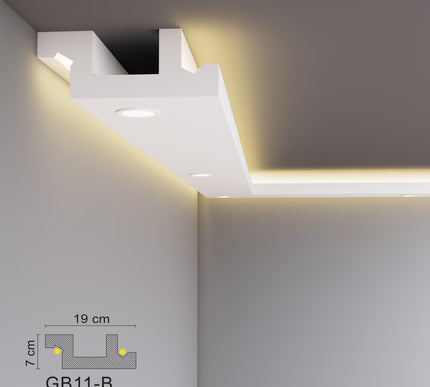 Decovision Xps Extruded Polystyrene Led Coving Cornice Molding Trim GB Series