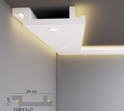 Decovision Xps Extruded Polystyrene Led Coving Cornice Molding Trim GB Series