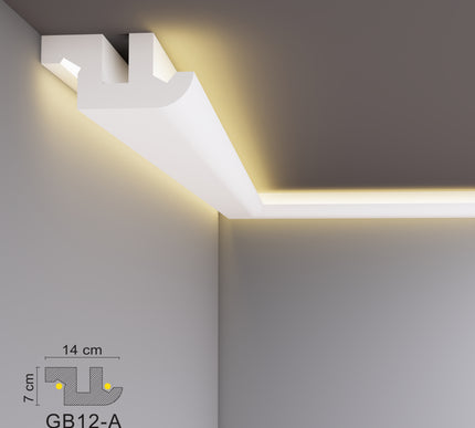 Decovision Xps Extruded Polystyrene Led Coving Cornice Molding Trim GB Series