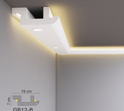 Decovision Xps Extruded Polystyrene Led Coving Cornice Molding Trim GB Series