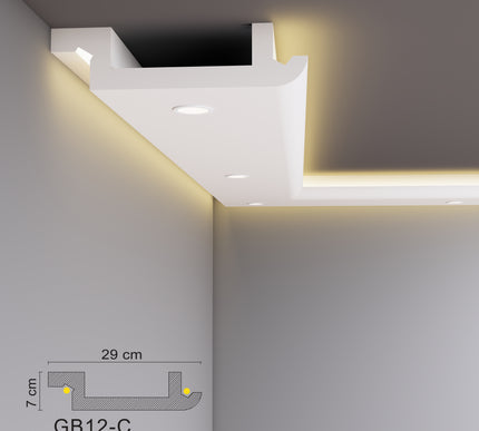 Decovision Xps Extruded Polystyrene Led Coving Cornice Molding Trim GB Series