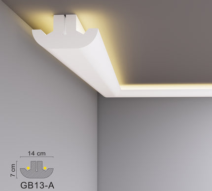 Decovision Xps Extruded Polystyrene Led Coving Cornice Molding Trim GB Series