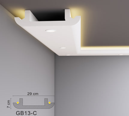 Decovision Xps Extruded Polystyrene Led Coving Cornice Molding Trim GB Series