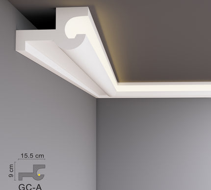 Decovision Xps Extruded Polystyrene Led Coving Cornice Molding Trim GC Series