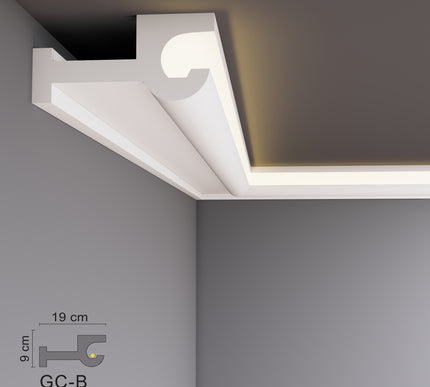 Decovision Xps Extruded Polystyrene Led Coving Cornice Molding Trim GC Series