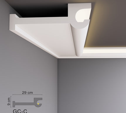 Decovision Xps Extruded Polystyrene Led Coving Cornice Molding Trim GC Series