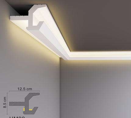 Decovision Xps Extruded Polystyrene Led Coving Cornice Molding Trim HM Series