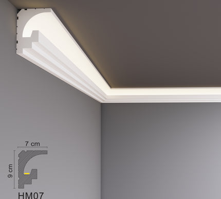 Decovision Xps Extruded Polystyrene Led Coving Cornice Molding Trim HM Series