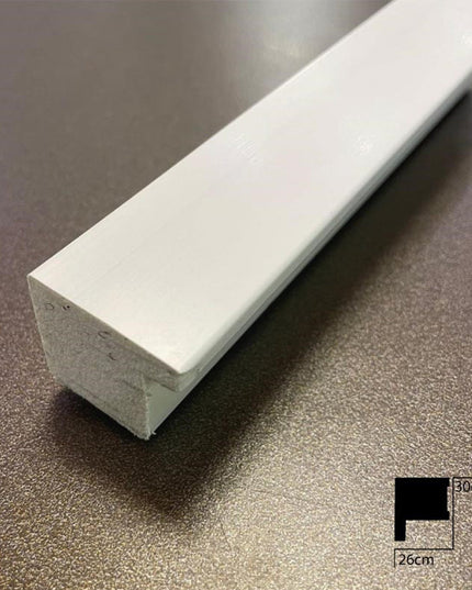 PAINTABLE PANELING CORNER END FOR WALL AND CEILING DECORATION - POLYMER RAW MATERIAL - DV120-D2KM 3cm