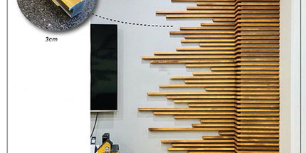 PANELING FOR WALL AND CEILING DECORATION - POLYMER RAW MATERIAL - DV120-AA 12 cm