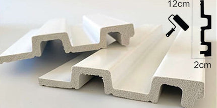 PAINTABLE PANELING FOR WALL AND CEILING DECORATION - POLYMER RAW MATERIAL - DV120-D2 12 cm