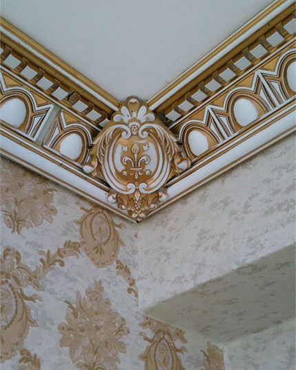 CORNER CEILING AND WALL MOTIF - POLYSTYRENE - DGM54-P- JOINT PATINA 17*13cm