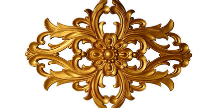 PALACE CORNER MOTIF - POLYSTYRENE - SNAP ON - DGM11-A- GOLD STAR 37*29cm