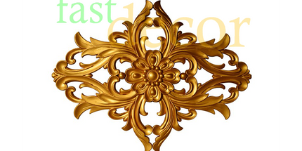 PALACE CORNER MOTIF - POLYSTYRENE - SNAP ON - DGM11-A- GOLD STAR 37*29cm