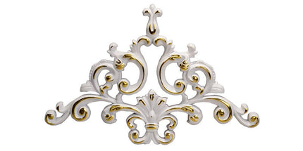 PALACE CORNER MOTIF - POLYSTYRENE - DGM24-BA2 WHITE GOLDEN 41*26cm
