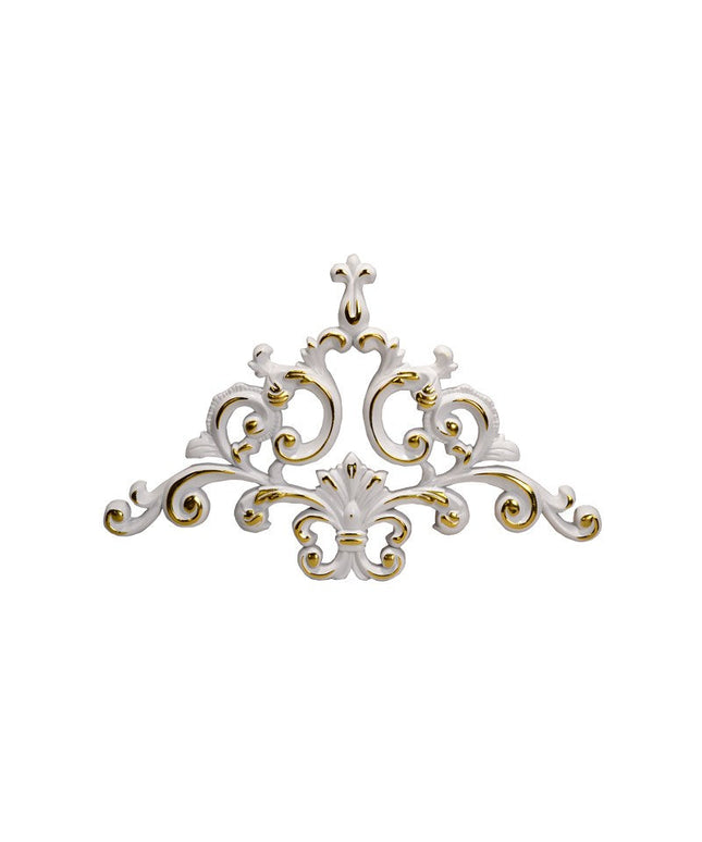 PALACE CORNER MOTIF - POLYSTYRENE - DGM24-BA2 WHITE GOLDEN 41*26cm