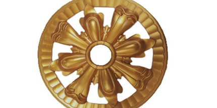 PALACE CEILING ROSE - POLYSTYRENE - CIRCULAR - DGM25-A  - GOLD 25*25cm