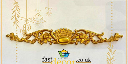 PALACE DOOR CROWN MOTIF - POLYSTYRENE - GOLDEN 34*5cm - DGM35-A