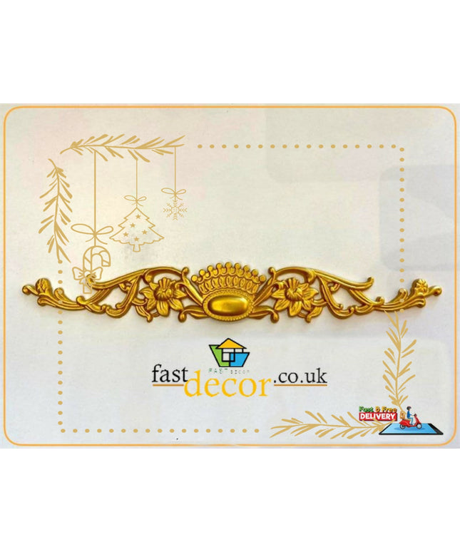 PALACE DOOR CROWN MOTIF - POLYSTYRENE - GOLDEN 34*5cm - DGM35-A