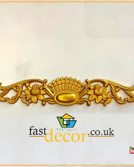 PALACE DOOR CROWN MOTIF - POLYSTYRENE - GOLDEN 34*5cm - DGM35-A