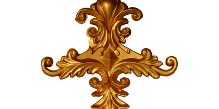 CORNER CEILING AND WALL MOTIF - POLYSTYRENE - DGM53-A - JOINT GOLD 13*13cm