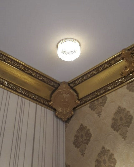 CORNER CEILING AND WALL MOTIF - POLYSTYRENE - DGM53-A - JOINT GOLD 13*13cm