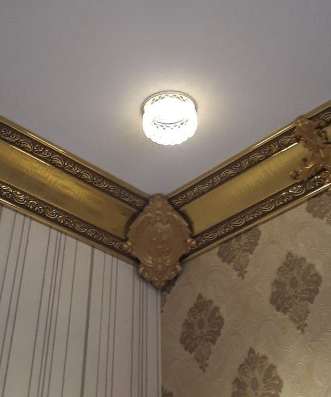 CORNER CEILING AND WALL MOTIF - POLYSTYRENE - DGM53-A - JOINT GOLD 13*13cm