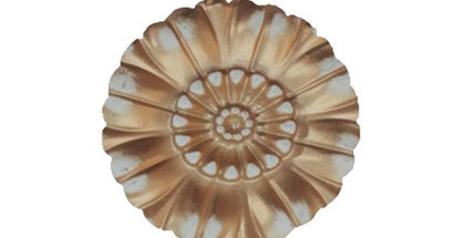 PALACE CEILING MOTIF - POLYSTYRENE - CIRCULAR - DGM59-P - SMALL DAISY PATINA 9cm