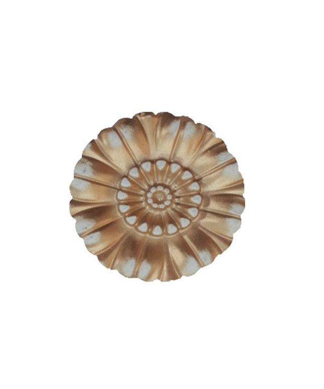PALACE CEILING MOTIF - POLYSTYRENE - CIRCULAR - DGM59-P - SMALL DAISY PATINA 9cm