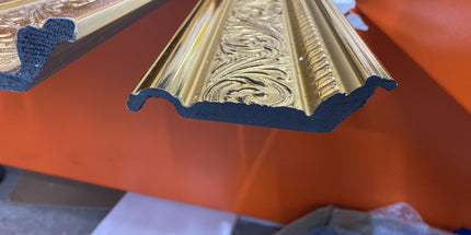 GOLD PALACE IVY COVING POLYURETHANE CORNICE MOLDING FINEST QUALITY - IVY GOLD DS120A 12cm