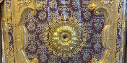 PALACE CEILING ROSE - POLYSTYRENE - SQUARE- DK150-AB -  GOLD MAROON 150*150cm