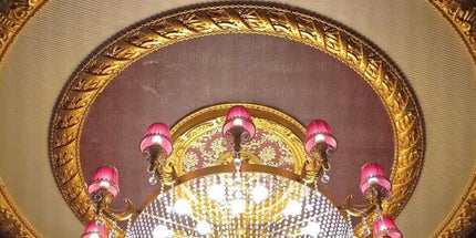 PALACE CEILING ROSE - POLYSTYRENE - DO60-AB- CIRCULAR GOLD MAROON  60cm