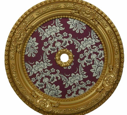 PALACE CEILING ROSE - POLYSTYRENE - DO60-AB- CIRCULAR GOLD MAROON  60cm