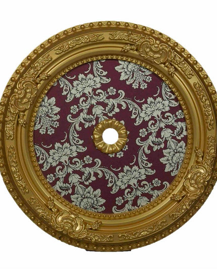 PALACE CEILING ROSE - POLYSTYRENE - DO60-AB- CIRCULAR GOLD MAROON  60cm
