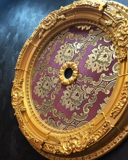 PALACE CEILING ROSE - POLYSTYRENE - DO60-AB- CIRCULAR GOLD MAROON  60cm
