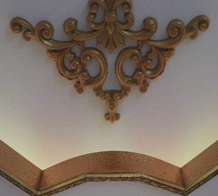 PALACE CORNER MOTIF - POLYSTYRENE - DGM24-A GOLDEN 41*26cm