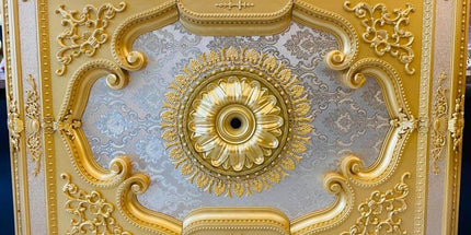 PALACE CEILING ROSE - POLYSTYRENE - RECTANGULAR -  DD120160-A ELEGANCE GOLD 120*160cm